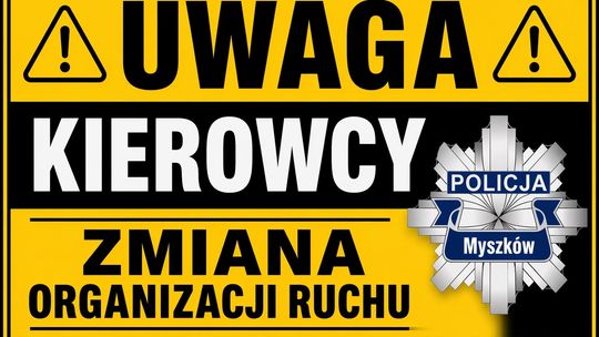 MYSZKÓW. UWAGA KIEROWCY. PARKING PRZED DOMEM KULTURY TYLKO DLA AUTOBUSÓW KOMUNIKACJI MIEJSKIEJ I POWIATOWEJ