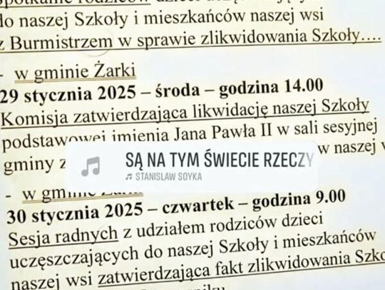 Burmistrz Zamora chce zamykać szkoły. Mieszkańcy Zawady i Jaworznika organizują Komitety Obrony Szkoły