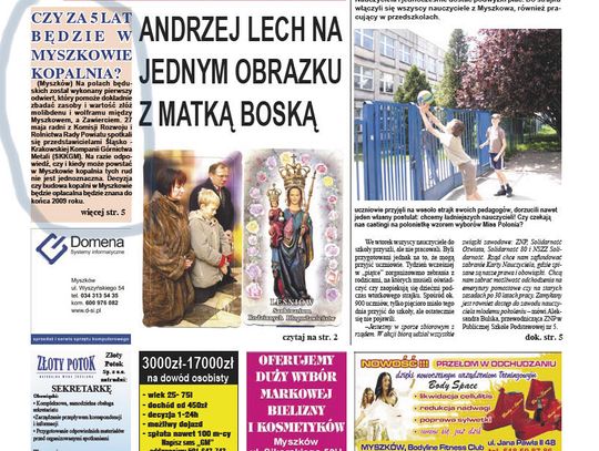 CZY ZA 5 LAT BĘDZIE W MYSZKOWIE KOPALNIA?- pisaliśmy w 2008 roku CZY ZA 5 LAT BĘDZIE W MYSZKOWIE KOPALNIA?- pisaliśmy w 2008 roku