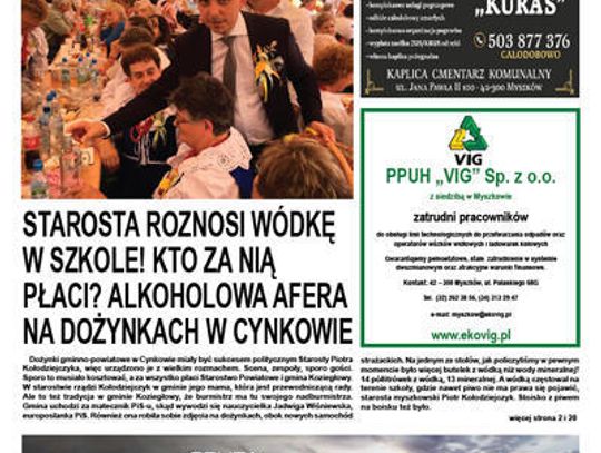 DOŻYNKI BĘDĄ BEZALKOHOLOWE? TO BYŁBY CHYBA PIERWSZY PRZYPADEK!