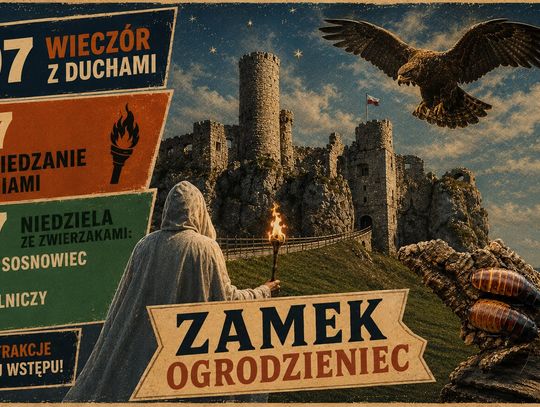 Duchy, pochodnie i egzotyczne zwierzęta. Wekend na Zamek Ogrodzieniec