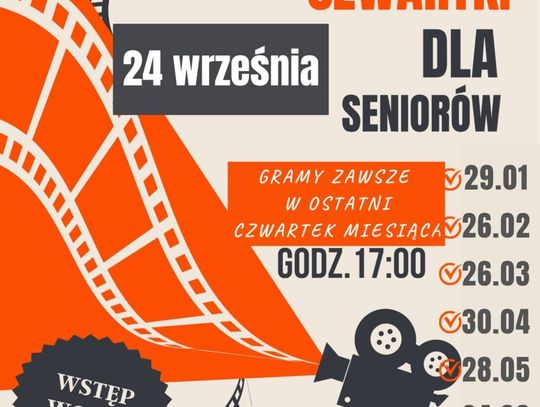 „Filmowe Czwartki dla Seniorów” wracają do kina Bajka w Poraju