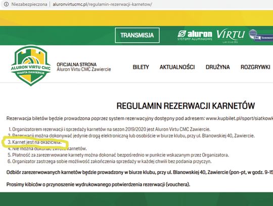 KLUB PRZEPRASZA KIBICÓW NIEWPUSZCZONYCH NA MECZ