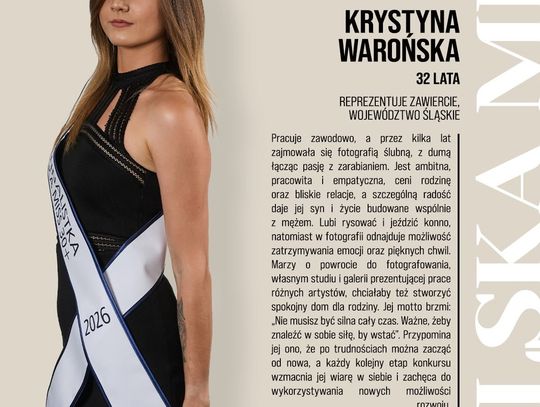 Krystyna Warońska z Zawiercia półfinalistką wyborów Polska Miss!