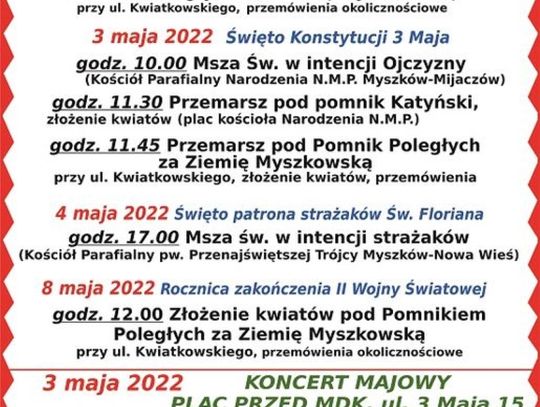 MAJÓWKA W MYSZKOWIE: UROCZYŚCIE, SPORTOWO I MUZYCZNIE