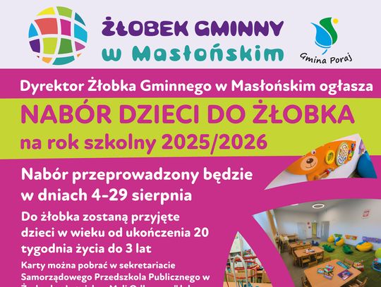 Masłońskie zaprasza do gminngo żłobka