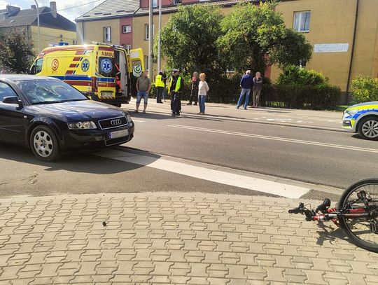 MYSZKÓW. 11-LETNI ROWERZYSTA RANNY W WYPADKU DROGOWYM