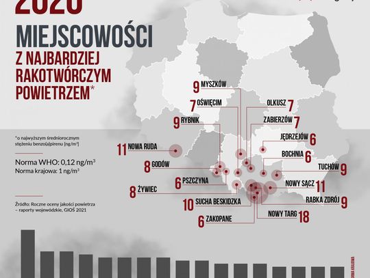 MYSZKÓW I ZAWIERCIE WŚRÓD LIDERÓW SMOGU