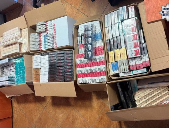 MYSZKÓW. POLICJANCI ZAREKWIROWALI NA TARGOWISKU W ŻARKACH PRAWIE 60 TYSIĘCY NIELEGALNYCH PAPIEROSÓW I TYTOŃ