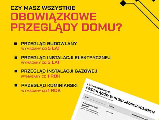 Obowiązkowe przeglądy okresowe domów jednorodzinnych