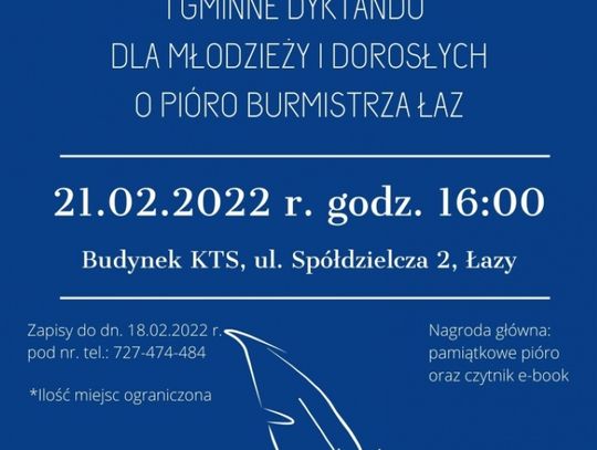 ORTOGRAFICZNE ZMAGANIA O PIÓRO BURMISTRZA