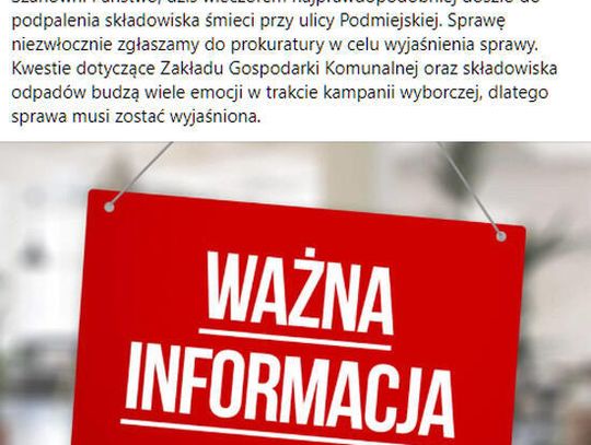 PROKURATURA NIE WIDZI DOWODÓW NA PODPALENIE. BYŁY PREZES ZGK UPIERA SIĘ, ŻE POŻAR POWSTAŁ CELOWO