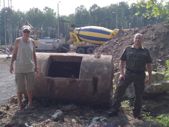 Schron typu „Einmannbunker” znaleziony podczas prac przy budowie obwodnicy w Zawierciu