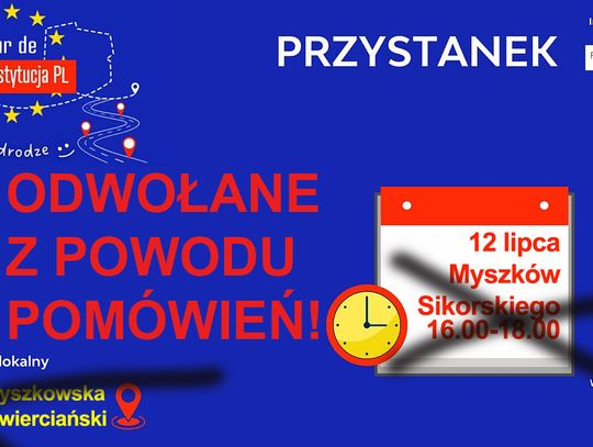 TOUR de Konstytucja  w MYSZKOWIE: JAK PRZEGRALIŚMY Z KAMPANIĄ OSZCZERSTW