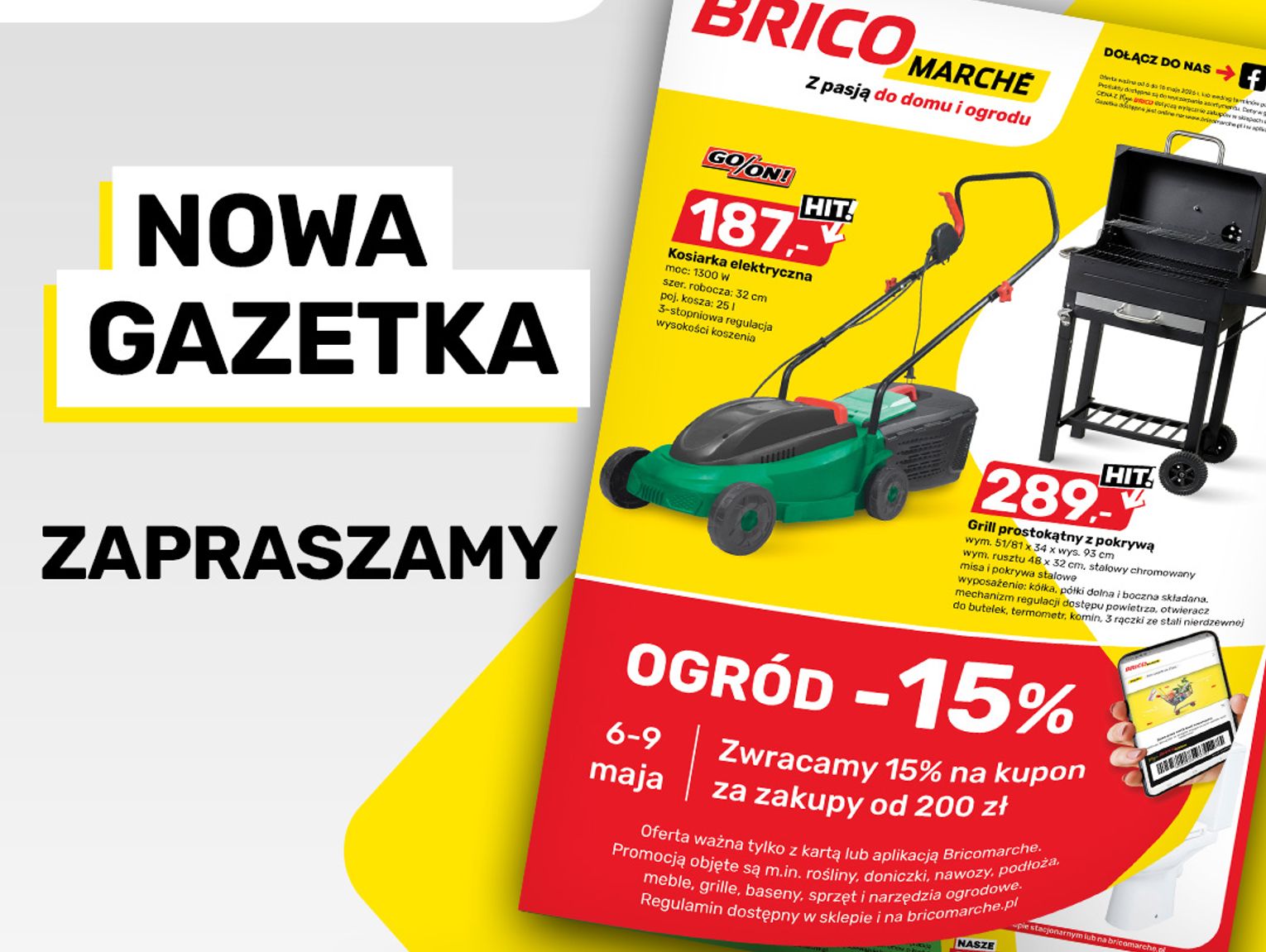Brico Marche Myszków: promocje 6-9 maja. 15% rabat na cały ogród!