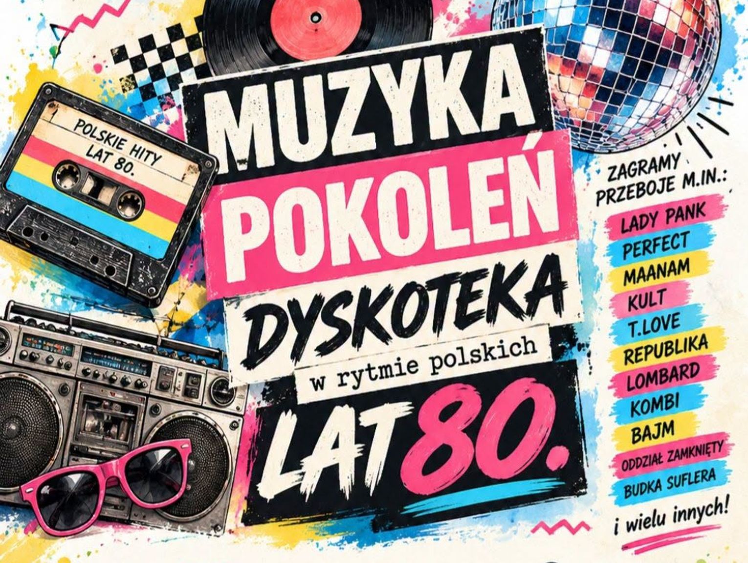Dyskoteka w rytmie polskich przebojów lat 80. Już 23 października w Lelowie