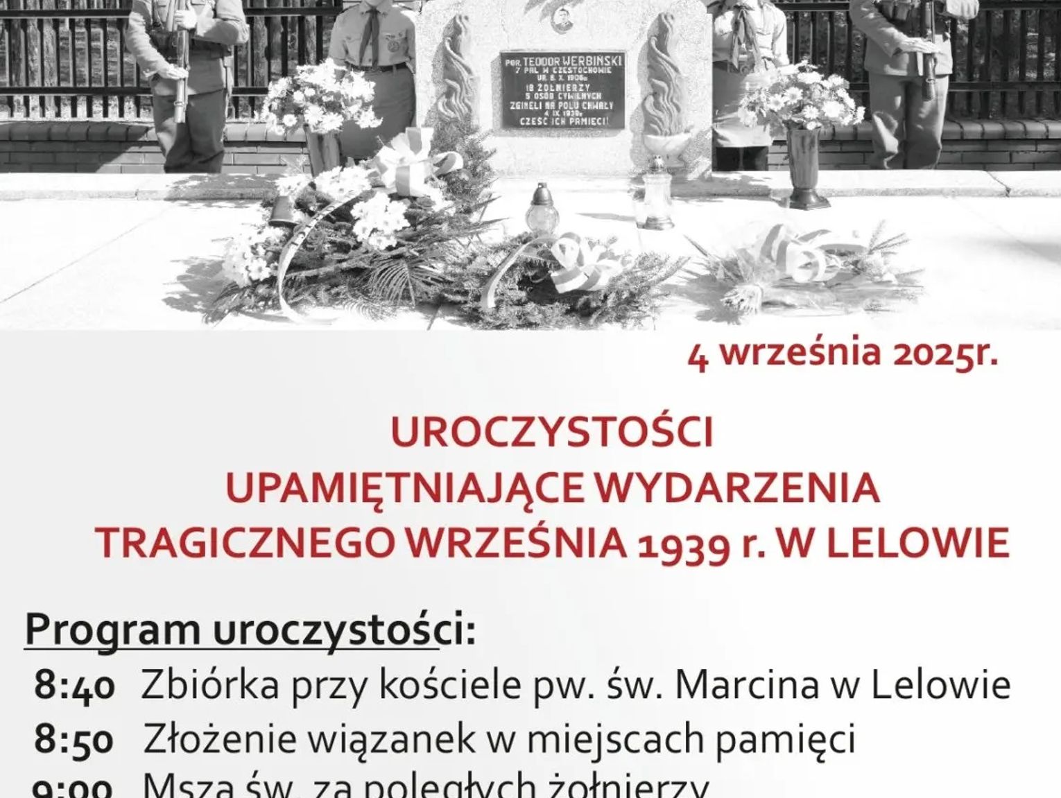 Lelów pamięta o wydarzeniach 4 września 1939