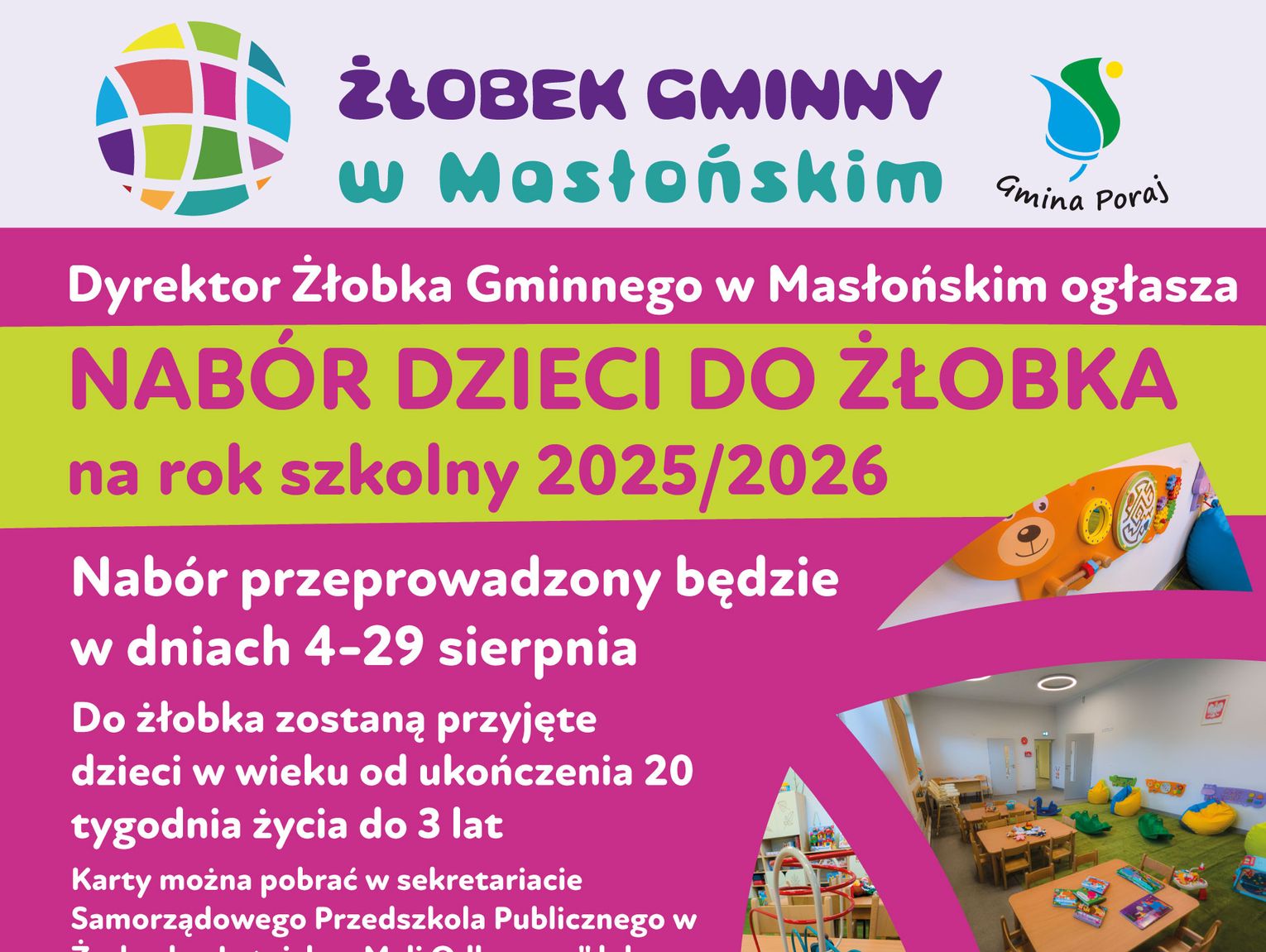 Masłońskie zaprasza do gminngo żłobka
