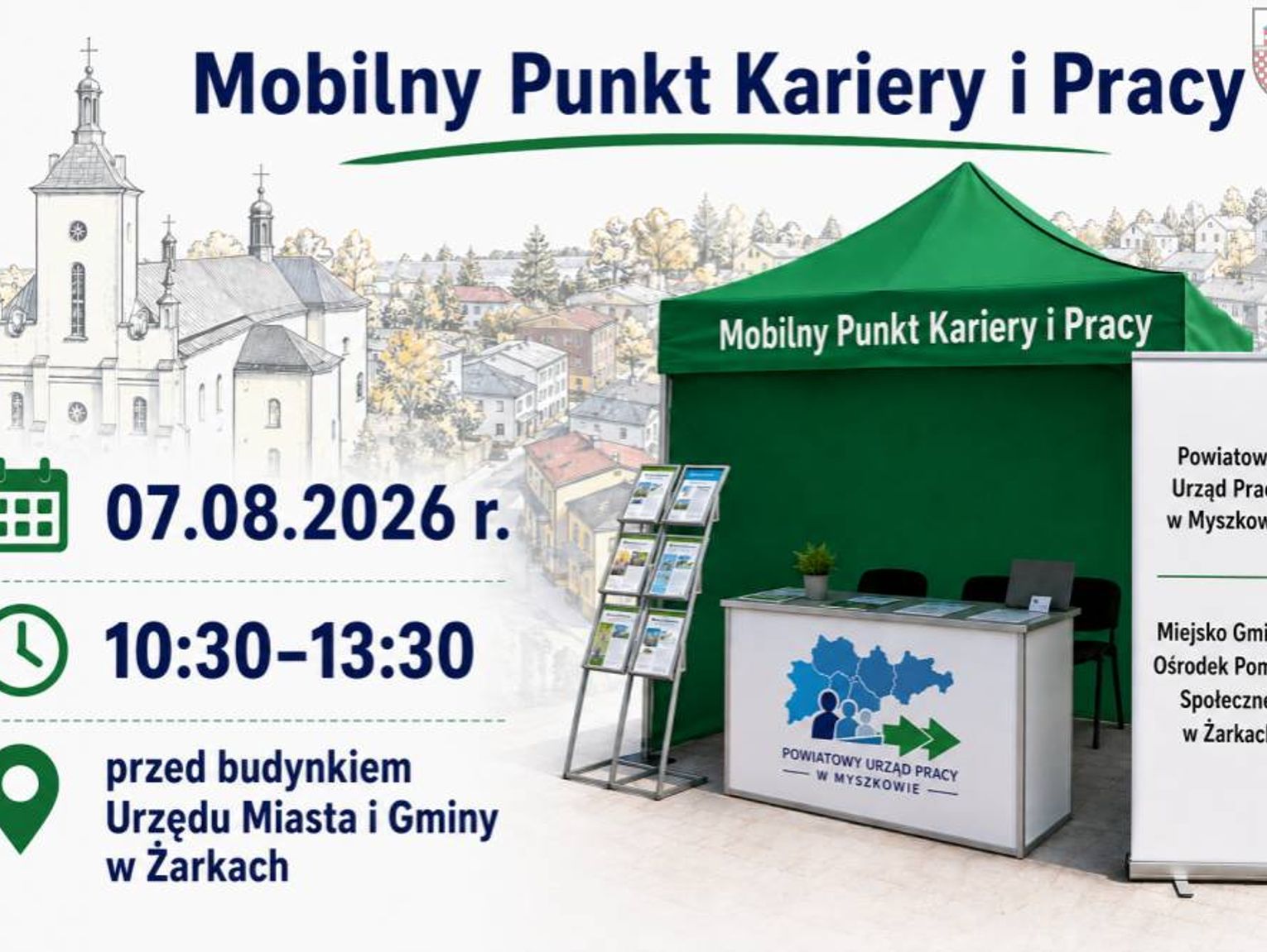 Mobilny Punkt Kariery i Pracy w Żarkach. Oferty pracy i bezpłatne konsultacje już 7 sierpnia