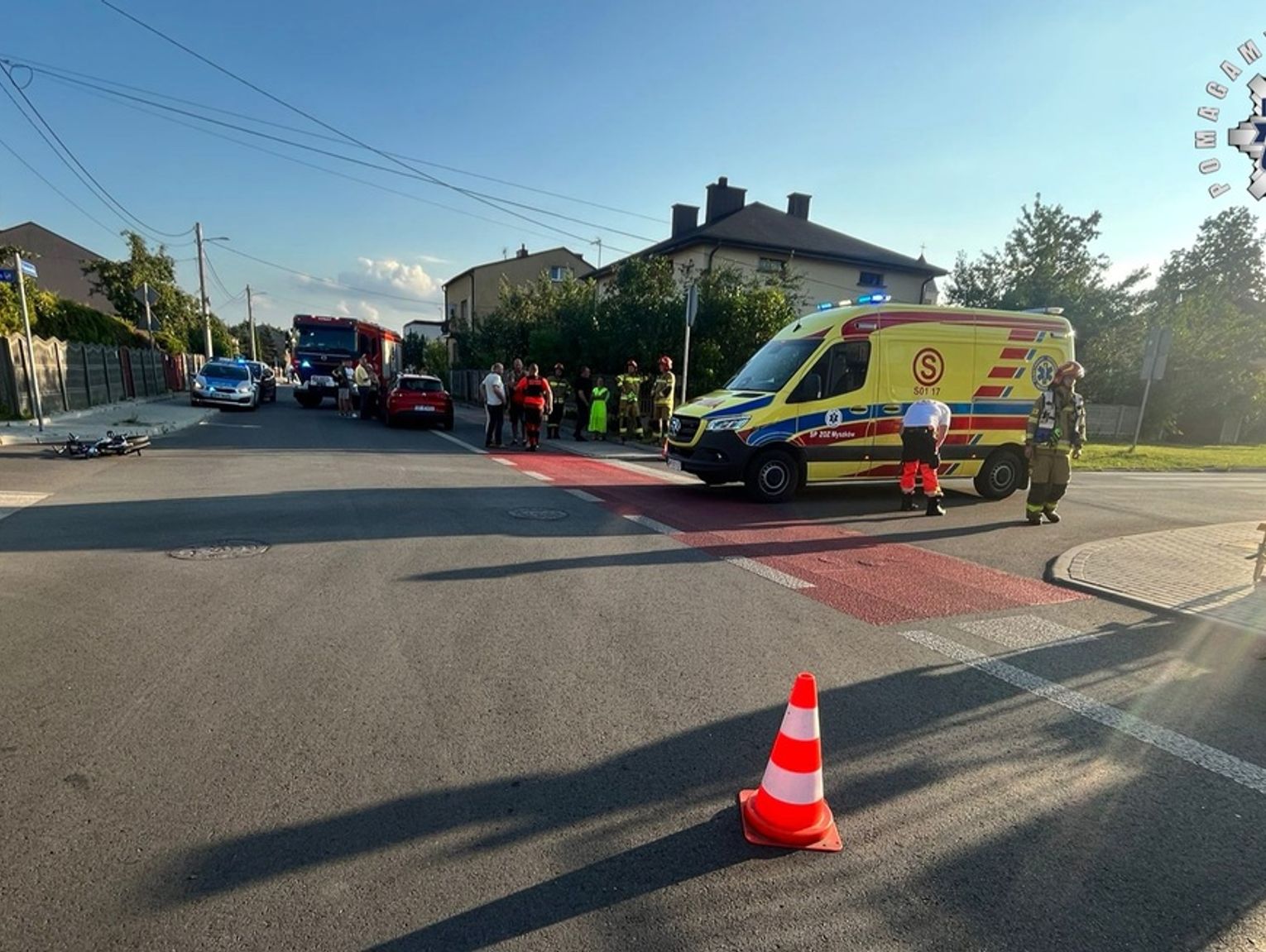 MYSZKÓW. GROŹNY WYPADEK 11-LATKA NA ROWERZE. ZDJĘCIA.