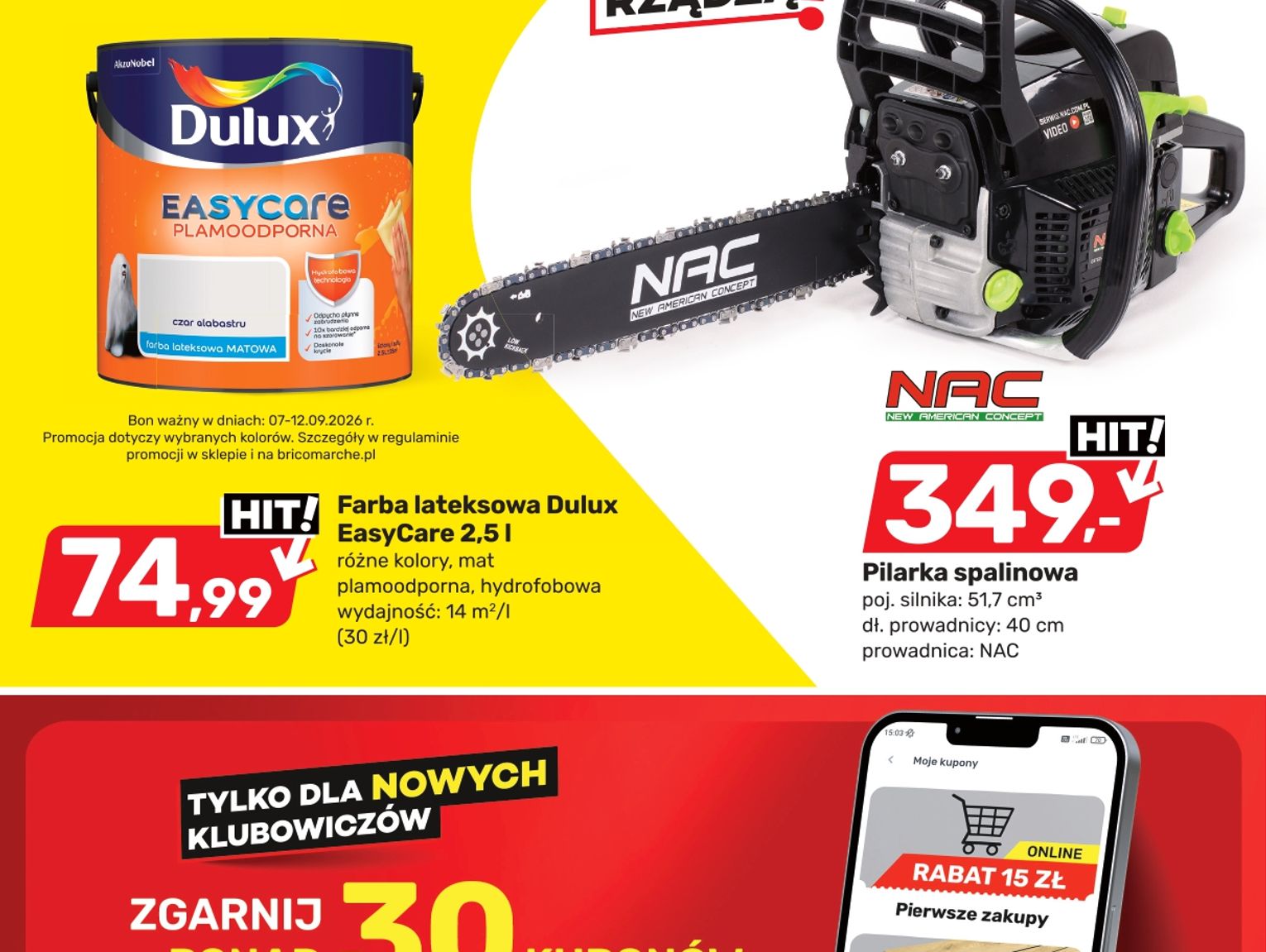 Najciekawsze oferty od 26-29 sierpnia. Tylko w Brico Marche Myszków!