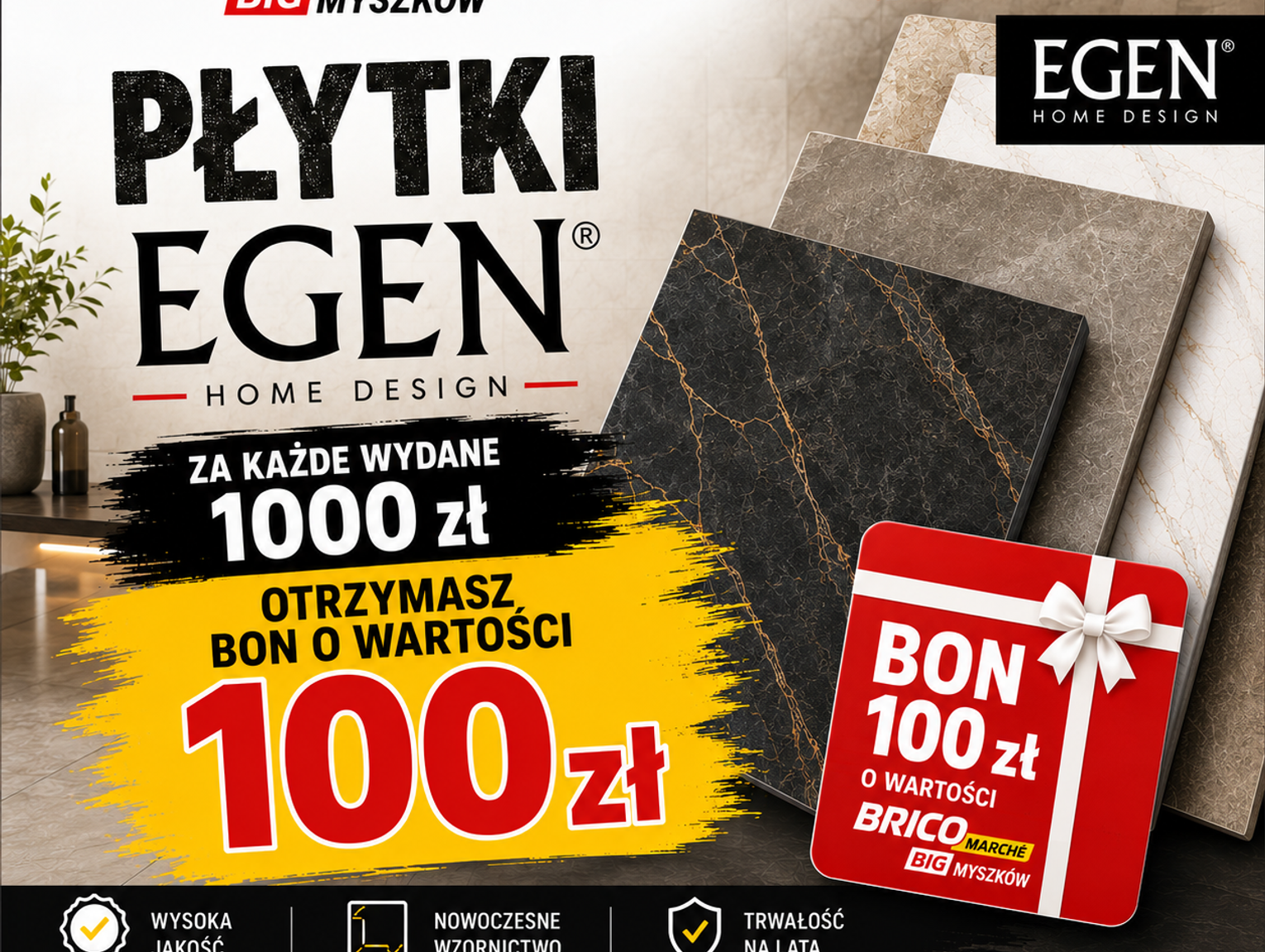 PROMOCJA NA PŁYTKI EGEN HOME DESIGN!