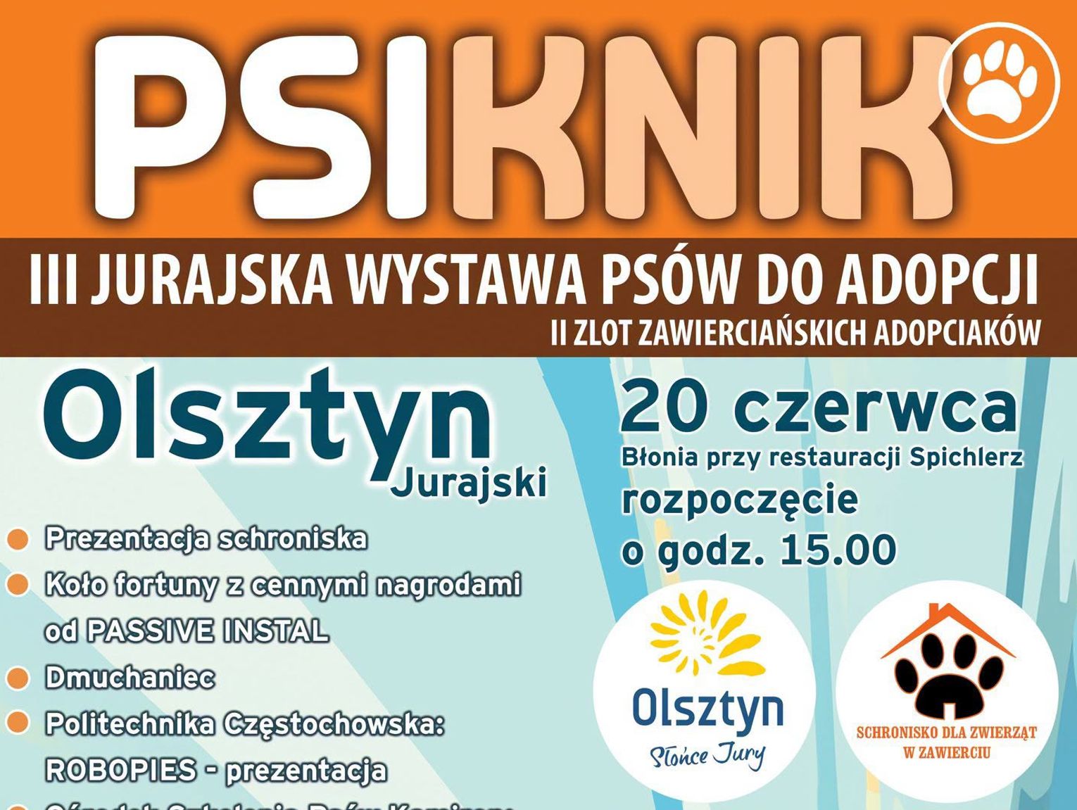 PSIKNIK W OLSZTYNIE JUŻ SOBOTĘ