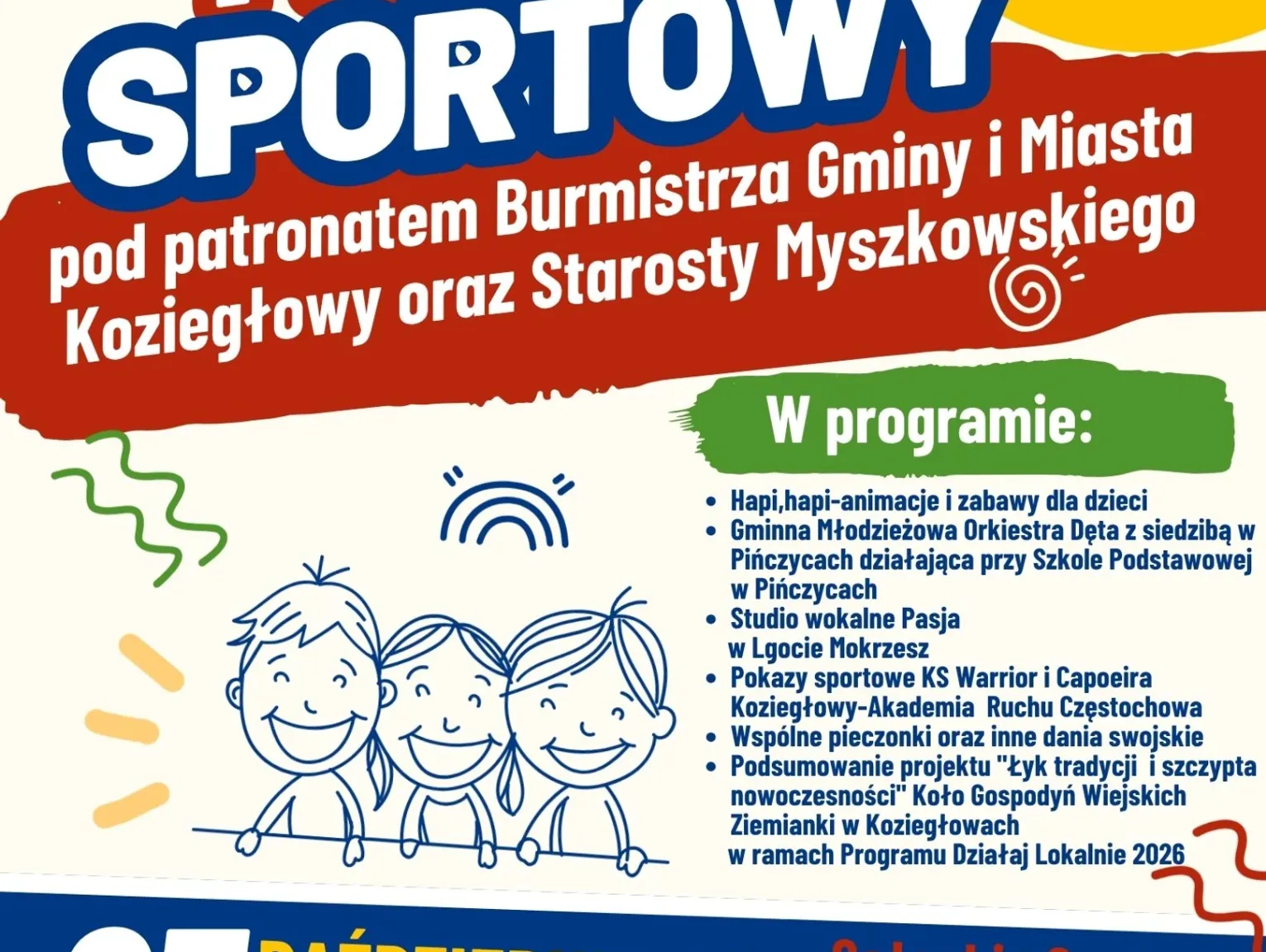 Rodzinny Festyn Sportowy w Lgocie Mokrzeszy. Atrakcje dla dzieci, pokazy i swojskie jedzenie