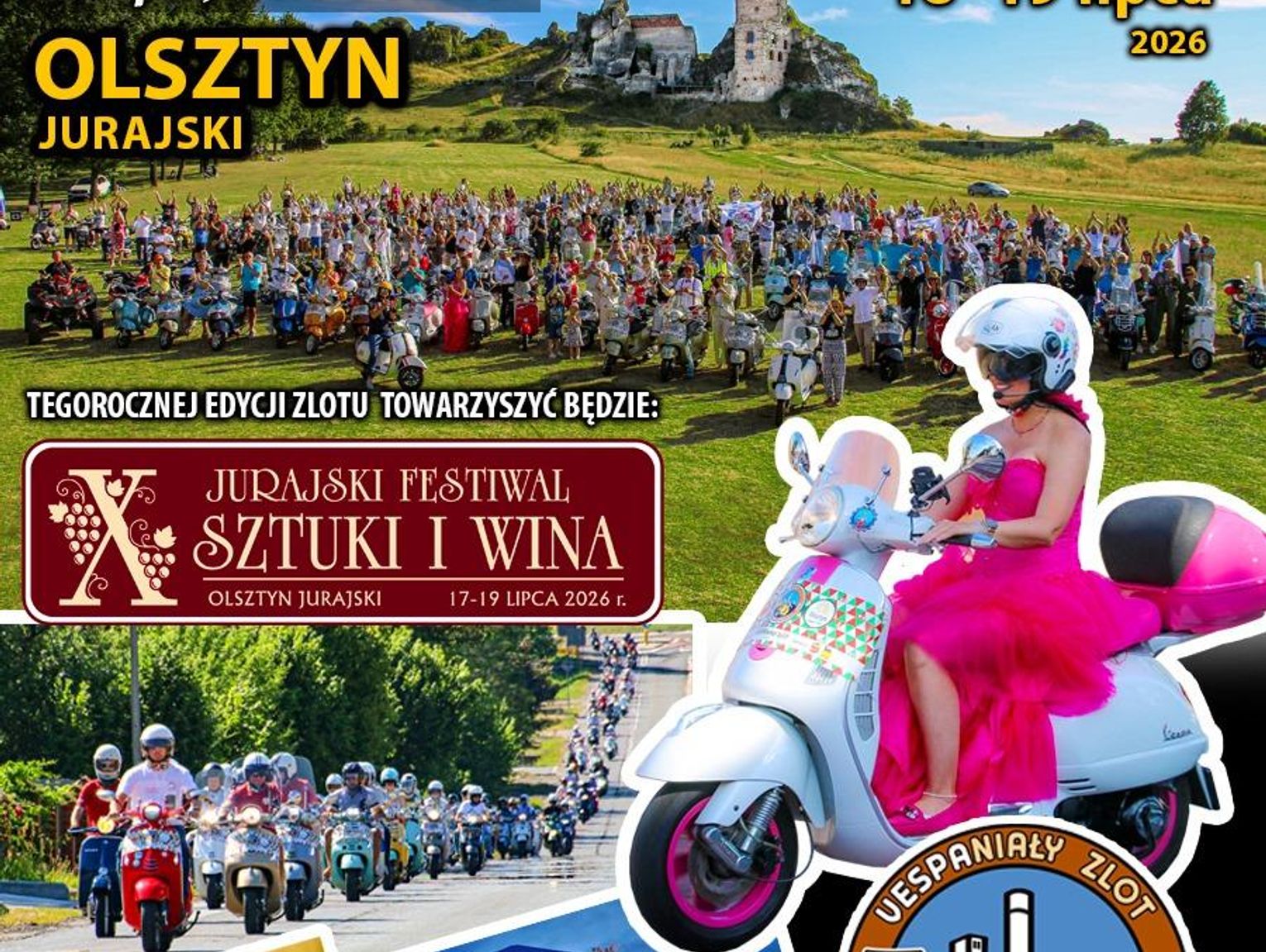 VESPAniały świat skuterów! Kolejny zlot w Olsztynie Jurajskim w lipcu!
