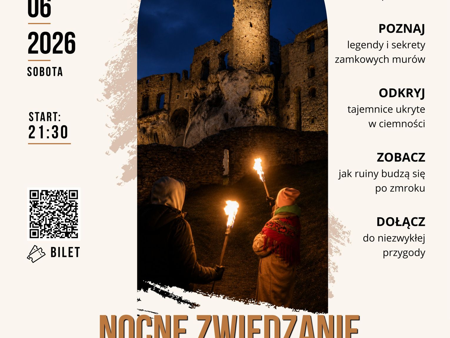 Weekend 12-14 czerwca na Zamku Ogrodzieniec: wieczór z duchami, atelier mody historycznej i zwiedzania z pochodniami
