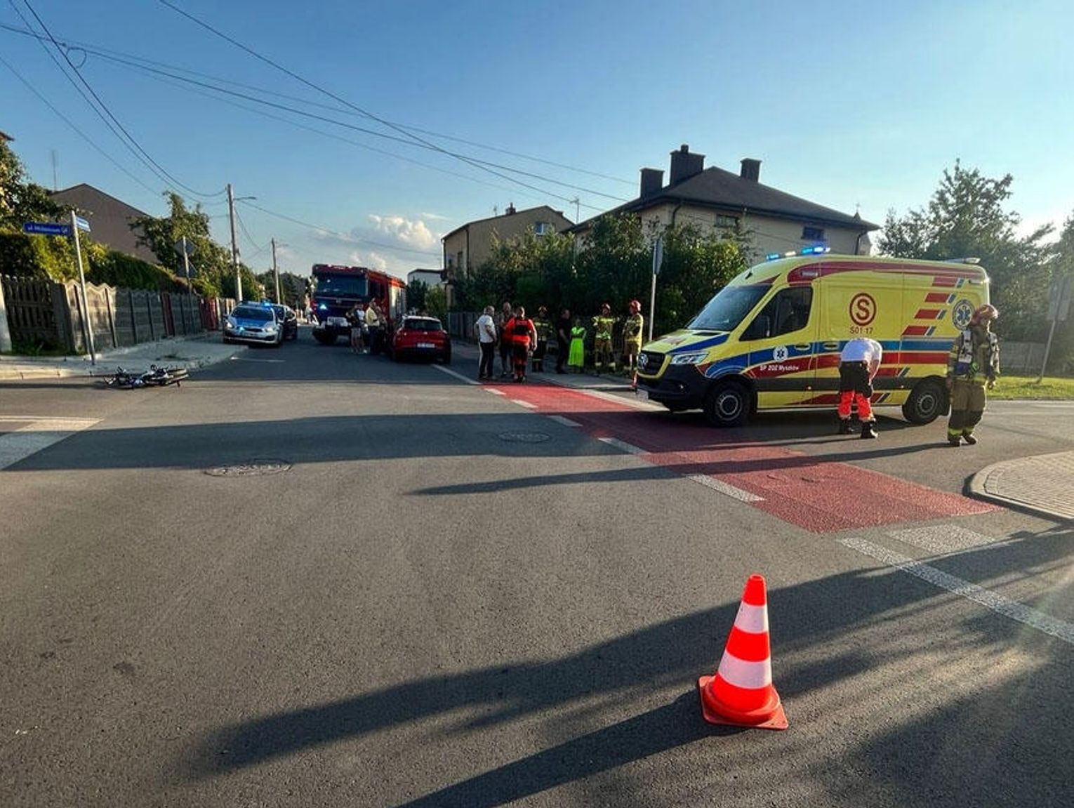 WYPADEK DROGOWY. 11-LETNIE DZIECKO Z URAZEM GŁOWY