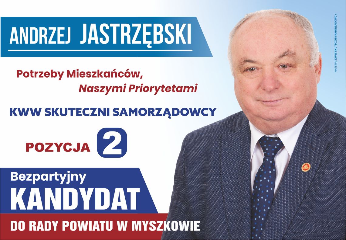 Andrzej Jastrzębski: kandyduję do Rady Powiatu w Myszkowie