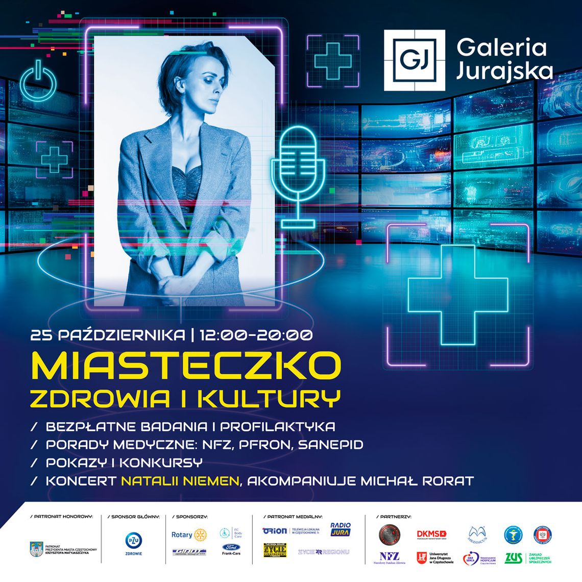 Bezpłatne porady lekarskie, badania i wykłady dla seniorów –  „Miasteczko Zdrowia i Kultury” zawita do Jurajskiej. Wystąpi Natalia Niemen