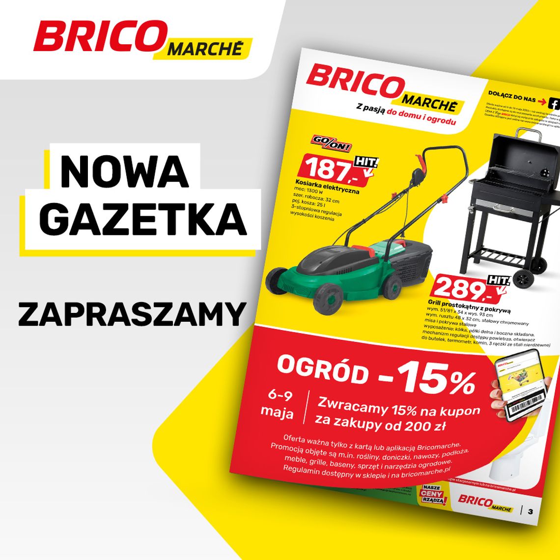 Brico Marche Myszków: promocje 6-9 maja. 15% rabat na cały ogród!