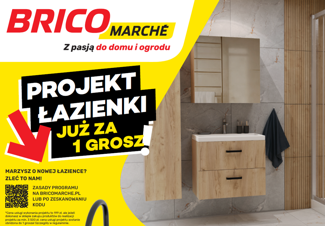 BricoMarche Myszków kusi projektem łazienki za grosz! Nowa gazetka z promocjami