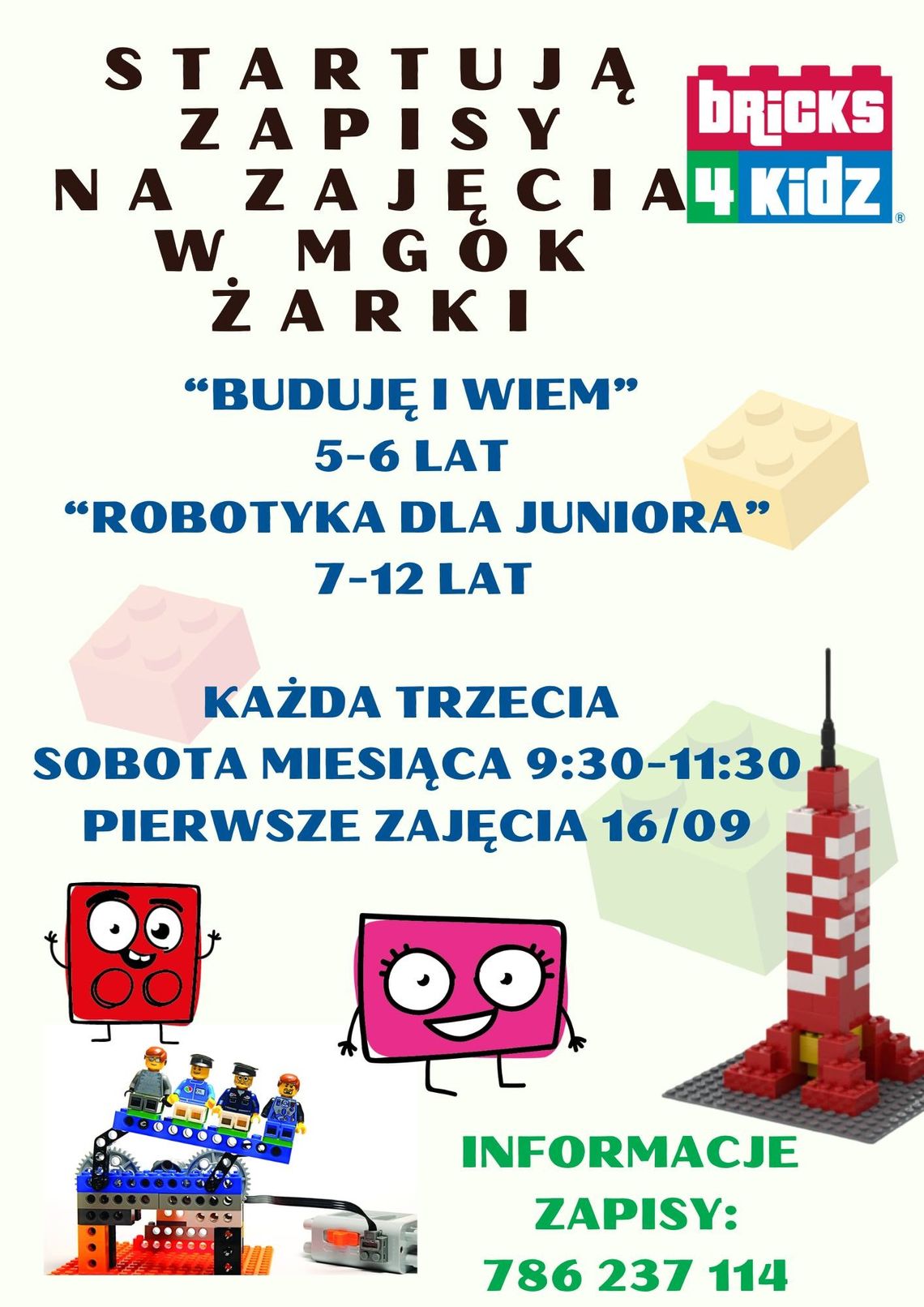 Budowanie klocków Lego- warsztaty w MGOK Żarki