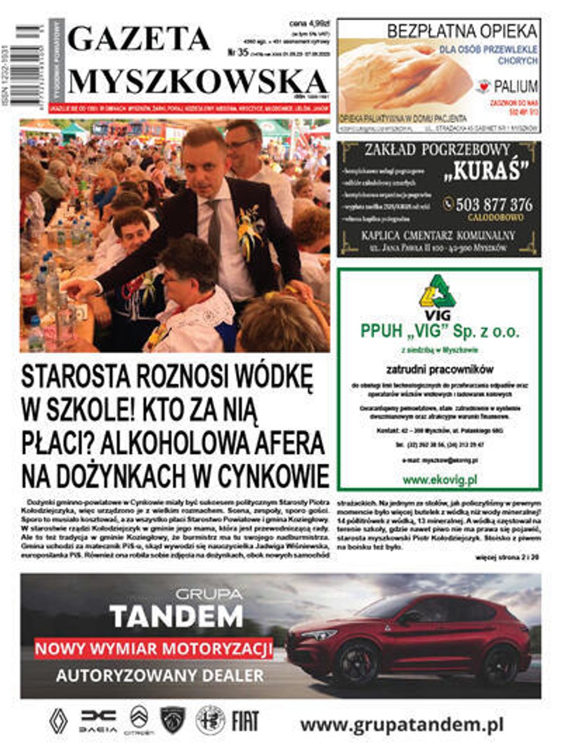 DOŻYNKI BĘDĄ BEZALKOHOLOWE? TO BYŁBY CHYBA PIERWSZY PRZYPADEK! DOŻYNKI BĘDĄ BEZALKOHOLOWE? TO BYŁBY CHYBA PIERWSZY PRZYPADEK!