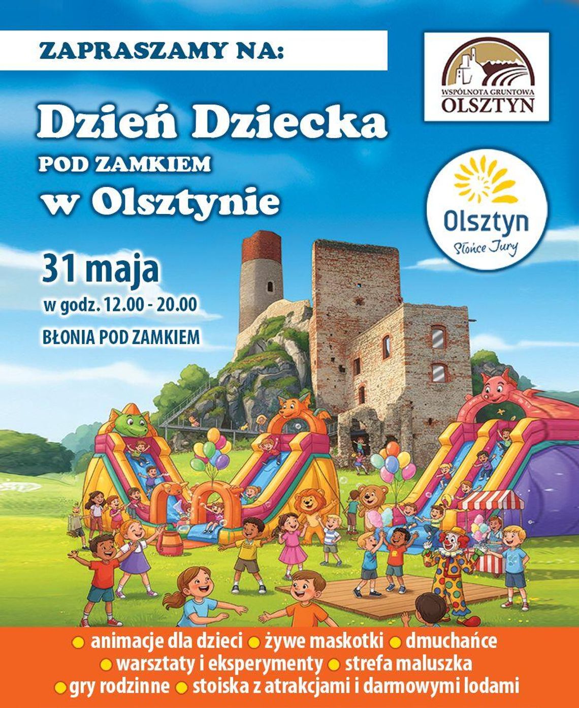 Dzień Dziecka pod zamkiem w Olsztynie