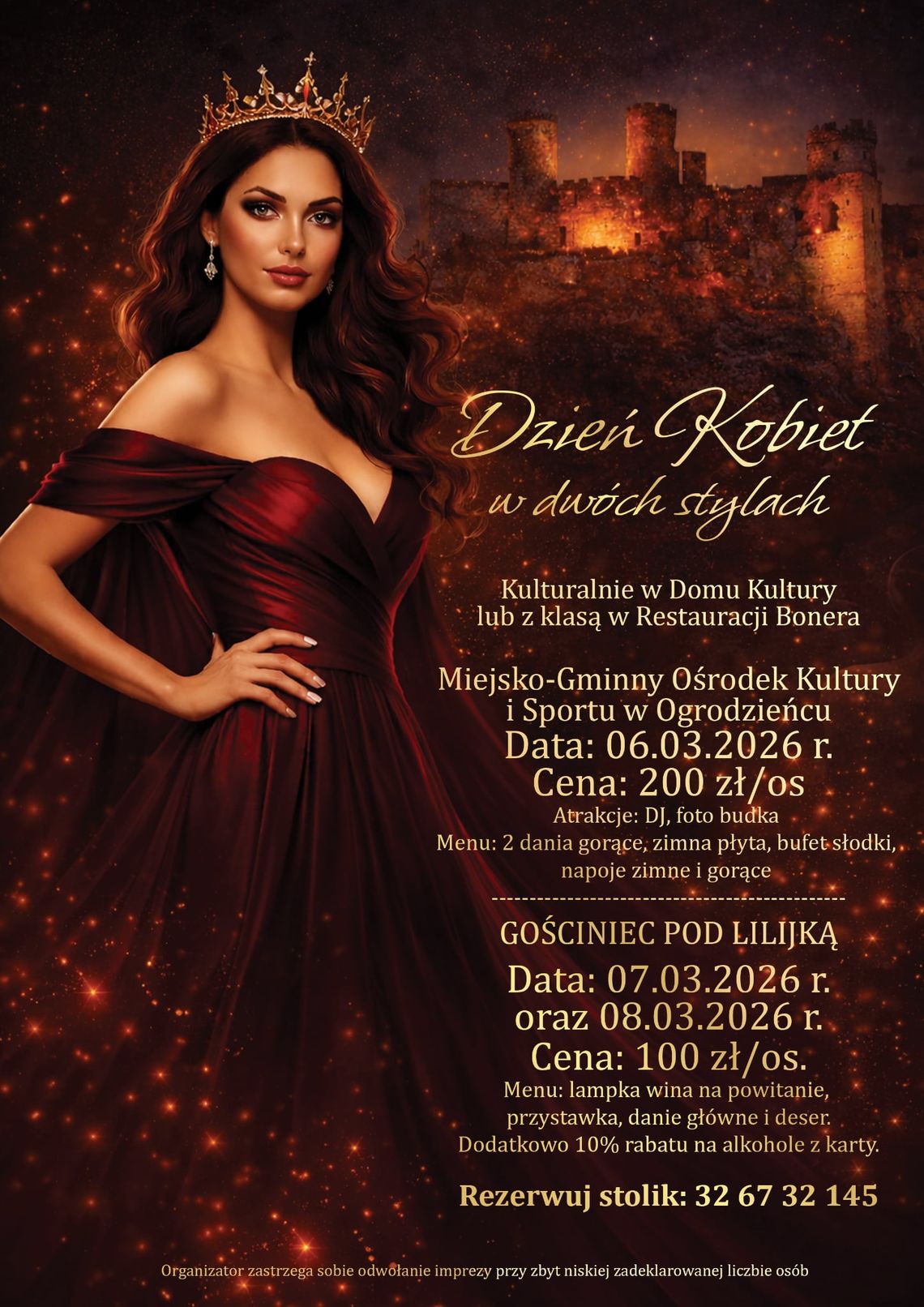 Dzień Kobiet w Ogrodzieńcu – dwie wyjątkowe propozycje świętowania
