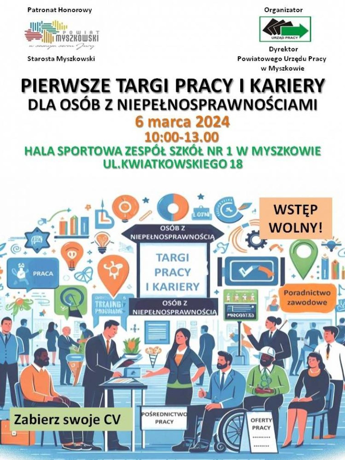 DZISIAJ, 6 MARCA, TARGI PRACY I KARIERY W ZESPOLE SZKÓŁ NR 1 W MYSZKOWIE