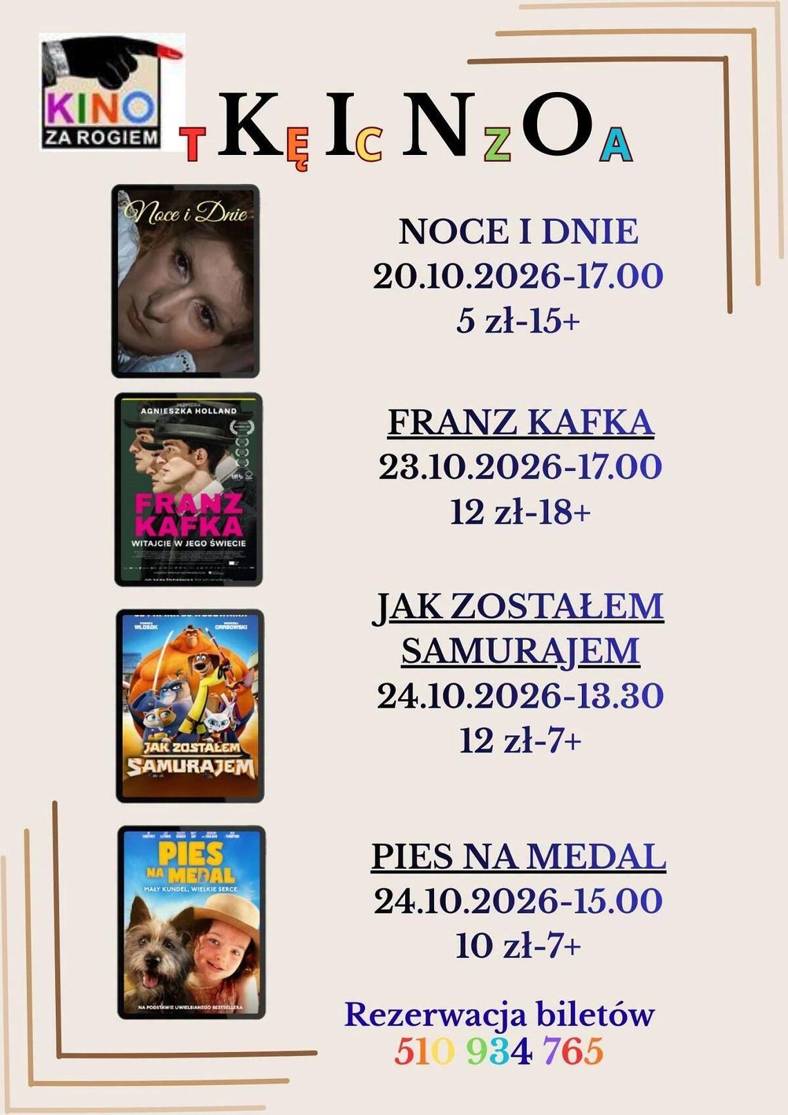 Filmowy weekend w Koziegłowach. Trzy propozycje Kina za Rogiem na 23 i 24 października