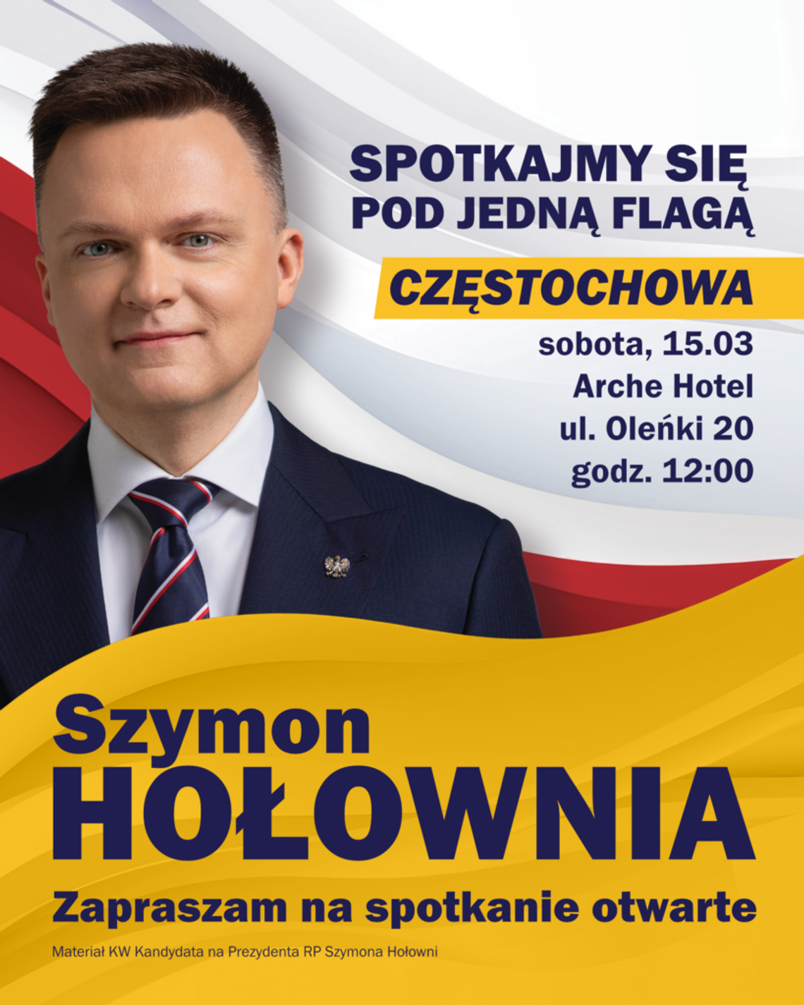 Hołownia: dzisiaj w Cieszynie, jutro  w Łaziskach sobota w Częstochowie