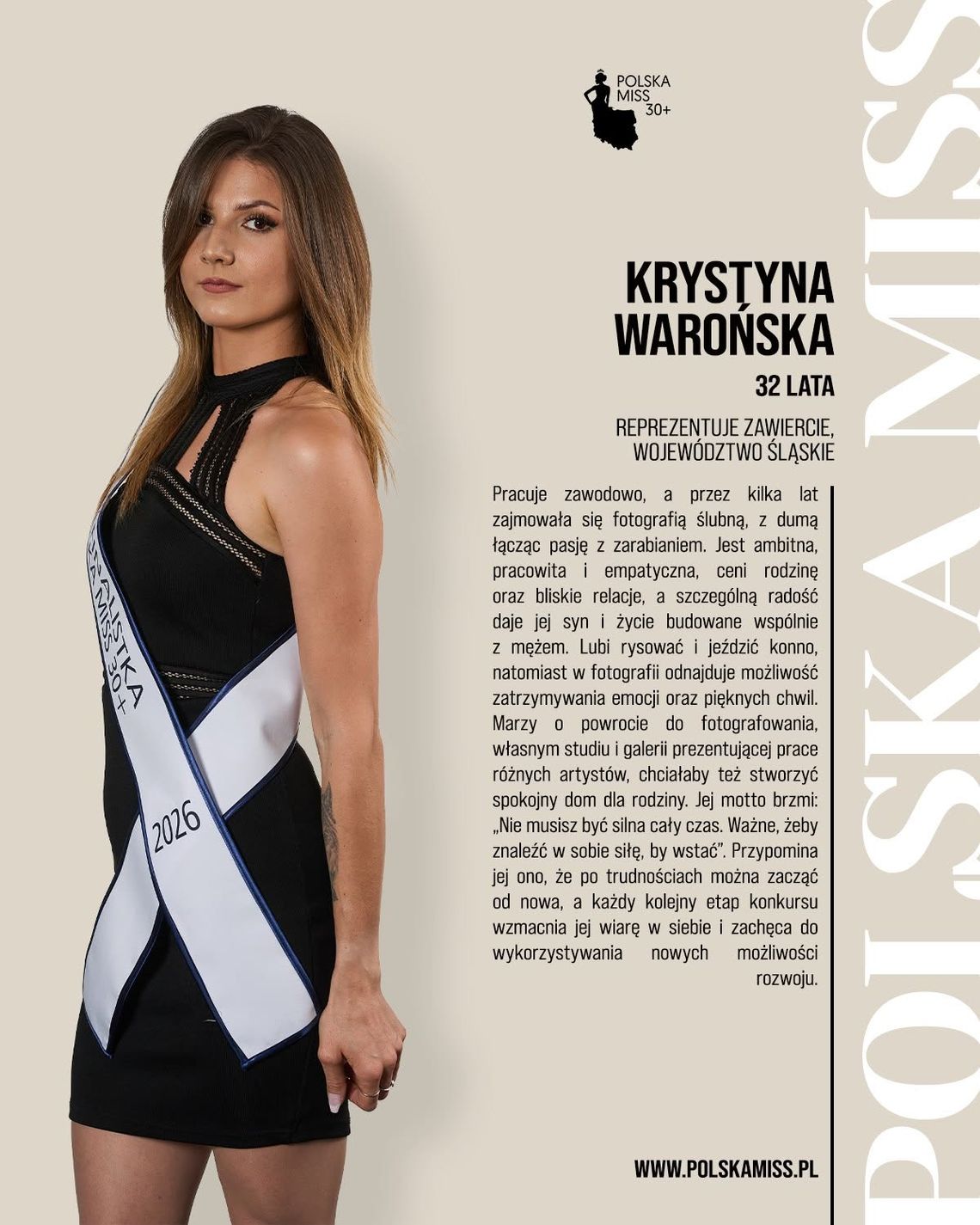 Krystyna Warońska z Zawiercia półfinalistką wyborów Polska Miss! Krystyna Warońska z Zawiercia półfinalistką wyborów Polska Miss!