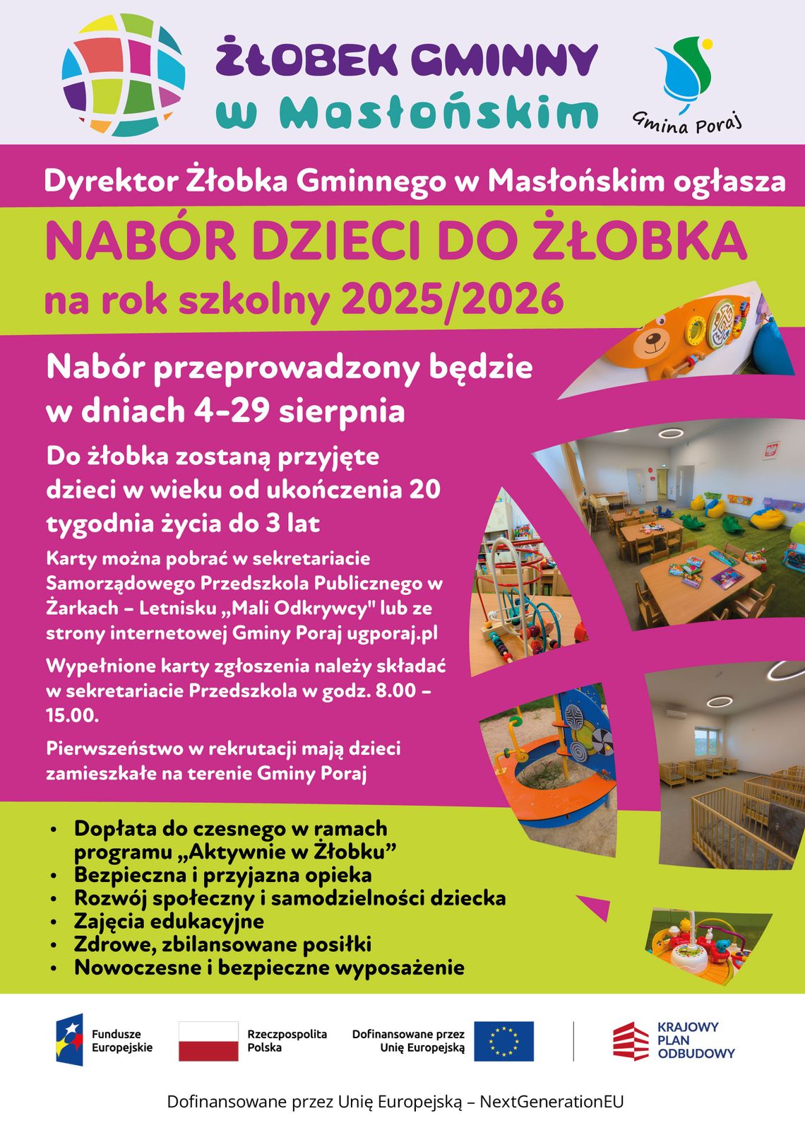 Masłońskie zaprasza do gminngo żłobka