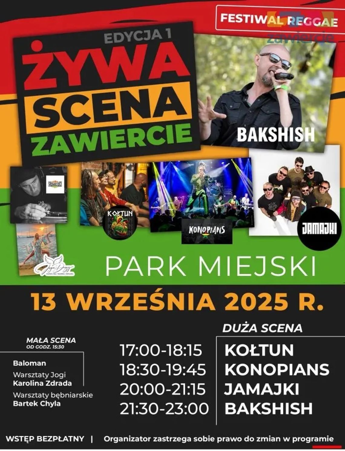 Pierwsza Żywa Scena Zawiercie – Festiwal Reggae
