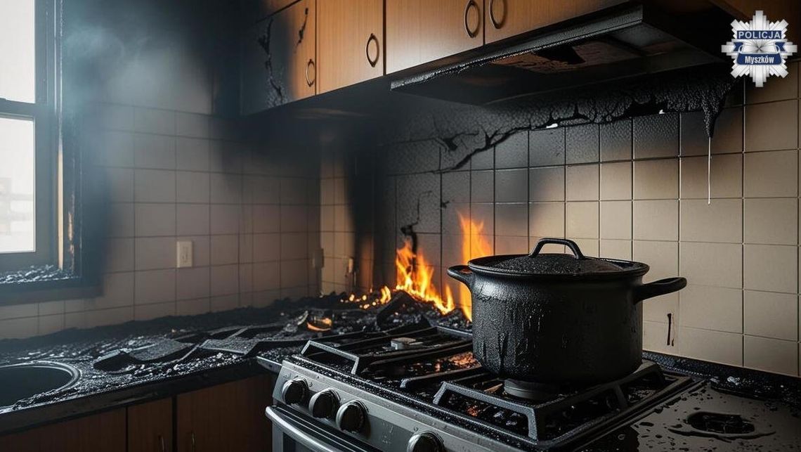 Pijany 35- latek zostawił garnek na gazie i zasnął