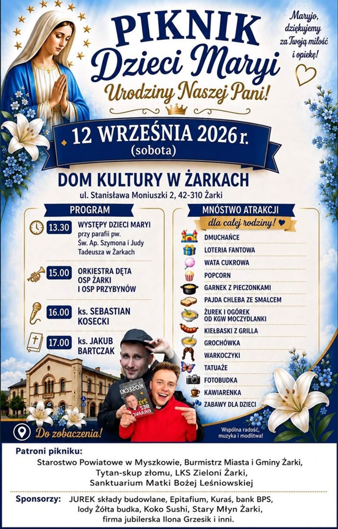 Piknik Dzieci Maryi w Żarkach – dzień pełen radości, muzyki i modlitwy już 12 września Piknik Dzieci Maryi w Żarkach – dzień pełen radości, muzyki i modlitwy już 12 września