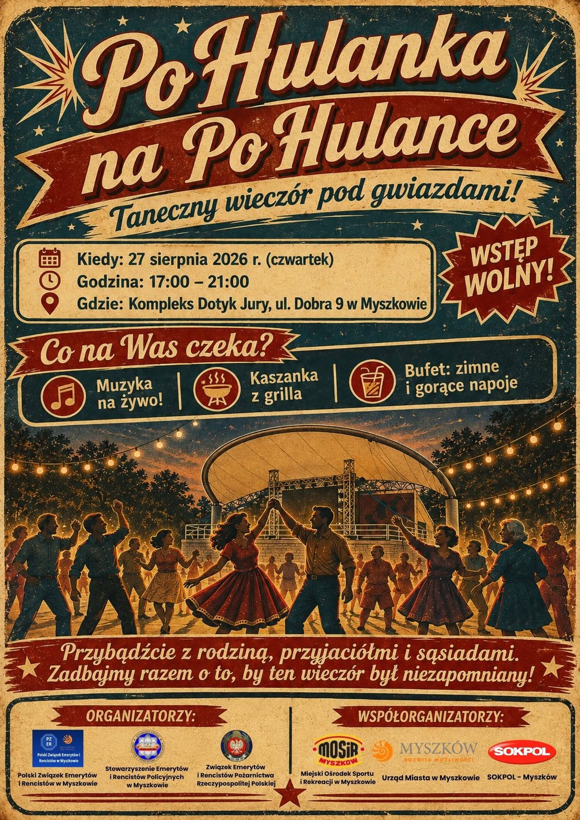 „PoHulanka na PoHulance”. Taneczny wieczór pod gwiazdami w Myszkowie „PoHulanka na PoHulance”. Taneczny wieczór pod gwiazdami w Myszkowie