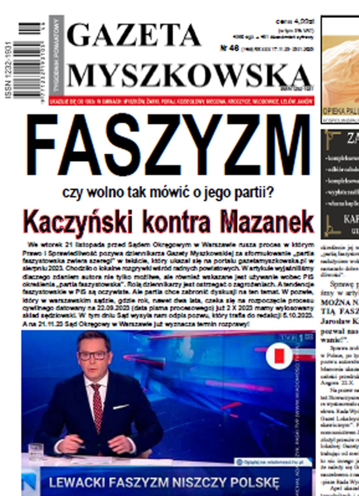 Stowarzyszenie Gazet Lokalnych: Władza chce założyć knebel Gazecie Myszkowskiej i jej naczelnemu Jarosławowi Mazankowi