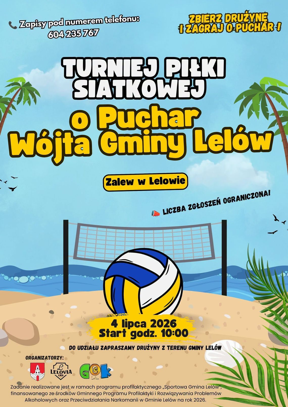 Turniej siatkówki plażowej o Puchar Wójt Gminy Lelów